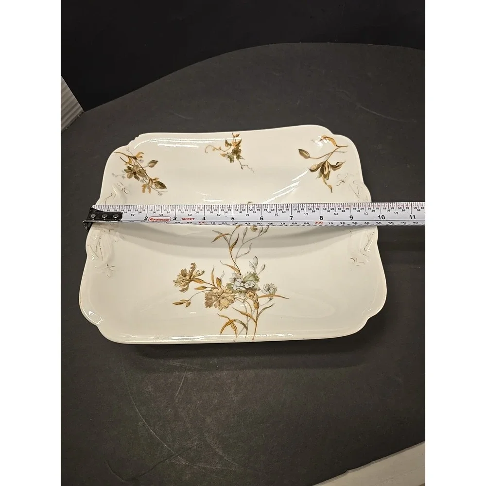Antique Theodore Haviland Limoges Old Blackberry Rectangular‎ Serving Bowl